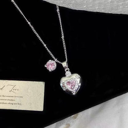 Dreamy Heart Crown Pearl Bracelet with a matching necklace & earrings set