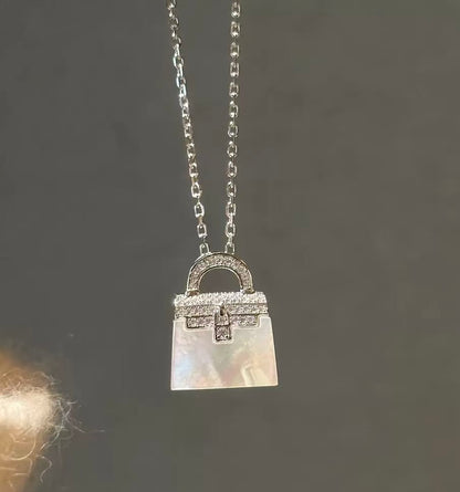 Mother of Pearl Kelly Bag Necklace